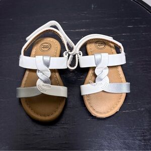 Wonder Nation Kids Sandals with Silver and White Straps